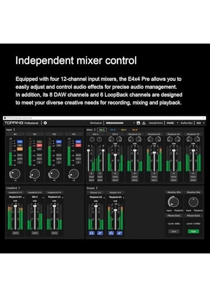Professional E4X4 Pre | Yüksek Kalite Usb-C Ses Kartı: 4-Giriş/4-Çıkış 24BIT/192KHZ, 8...600OHM Arası Kulaklıklara Kadar Kullanılabilir. (Pc/mac) fiyatları