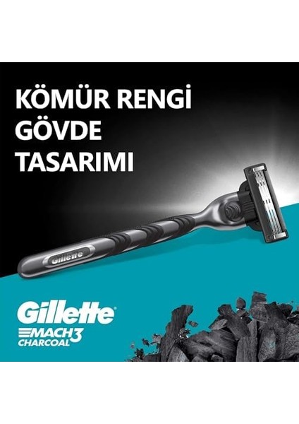 Gillette Mach3 Charcoal 2up & Charcoal Series Jel 200 ml & Çanta fiyatları