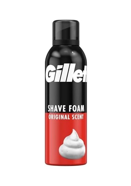 Gillette Orijinal Hassas Cilt Için Hassas Tıraş Köpüğü, 200ML