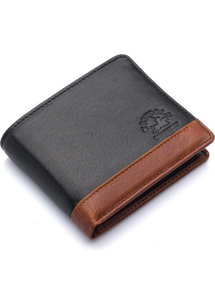 Hakiki Deri Kağıt Para ve Bol Kart Bölmeli Erkek Cüzdanı - Siyah-Tiguan Taba fiyatları