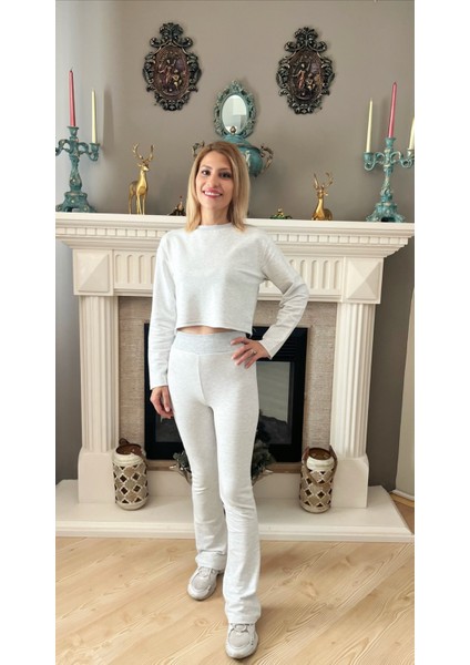 Bershka Gri Melanj Alt Üst Takım