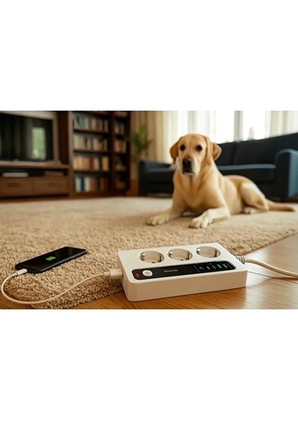 P10 3x Priz 3000W Akım Korumalı 4x USB 2x Type-C Girişli Çoklu Priz fırsatları