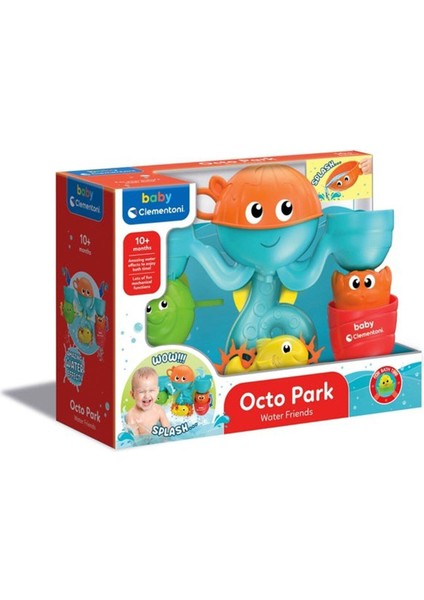 17458 Eğlenceli Arkadaşlar Su Parkı Banyo Oyuncağı, Baby Clementoni, +6 Ay