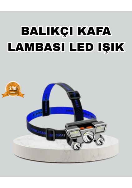 Outdoor ve Gece Balıkçılığı Için LED Kafa Lambası – USB Şarjlı, 60° Ayarlanabilir Far