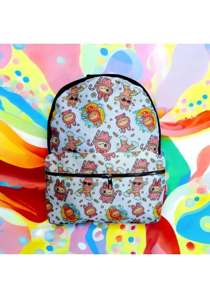 Eğlenceli Baskı Çift Bölmeli Anaokulu Çantası-Kreş ve Okul Öncesi-Kız Çocuk&erkek Çocuk Okul Çanta