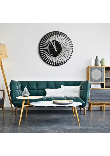 Lidya Modern Metal Duvar Saati 60 cm – Şık Siyah Tasarım, Ev & Ofis Dekoru Için fiyatları