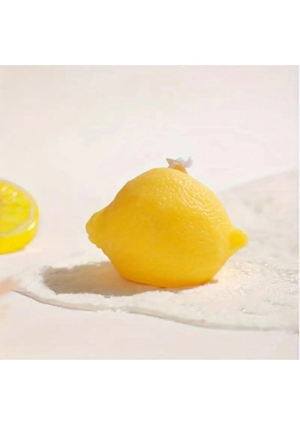 Orta Boy Limon Silikon Kalıp – Gerçek Dokulu Meyve Modeli, Mum, Sabun, Kokulutaş Için