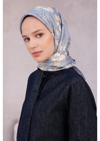 Çiçek Desen Ipek Twill Eşarp 4210D01 52
