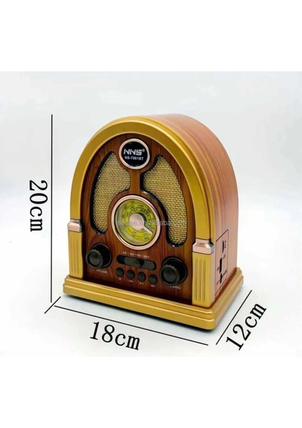 Buffer® Orta Boy Kubbe Model Retro Ahşap Tasarım Bluetooth Hoparlörlü Radyo – Fm/am Destekli, Şarjlı ve Taşınabilir Radyo NS-7061 indirimleri
