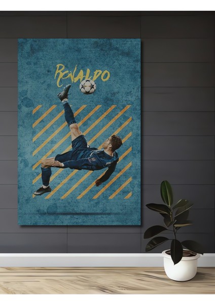 Ronaldo Futbol Sanatı Dekoratif Ahşap Mdf Ev/işyeri Duvar Tablo Dikdörtgen Ev/işyeri Duvar Tablo
