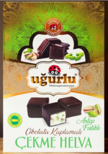 Antep Fıstıklı Çikolata Kaplı Çekme Helva 160GR