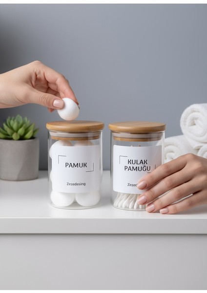 Zeze Design 250 ml Cam Pamukluk ve Kulak Pamuğu Kutusu – Bambu Kapaklı, Şeffaf ve Paslanmaz Banyo Düzenleyici fiyatları