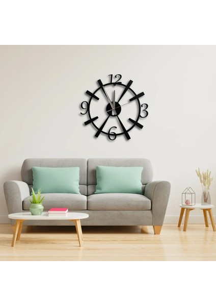 Salon ve Oturma Odası Için Modern Metal Duvar Saati – 60 cm – Sessiz Mekanizma fiyatları