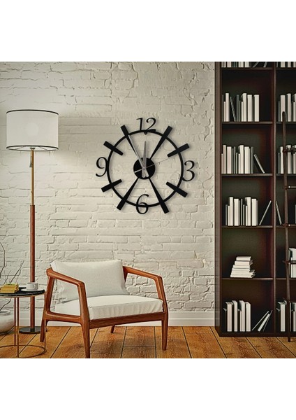 Salon ve Oturma Odası Için Modern Metal Duvar Saati – 60 cm – Sessiz Mekanizma fırsatları