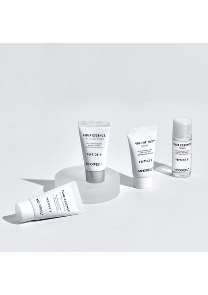 Medıpeel Peptide 9 Aqua Essence Trial Kit (4 Adet) Antioksidan Içeren Canlandırıcı Mini Set modelleri