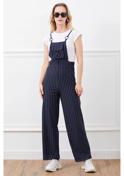 Ip Askılı Beli Lastikli Tulum