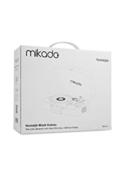 Nostalgia MN-101 Pikap Fil Dişi Usb+Rca+Bluetooth Destekli Müzik Kutusu