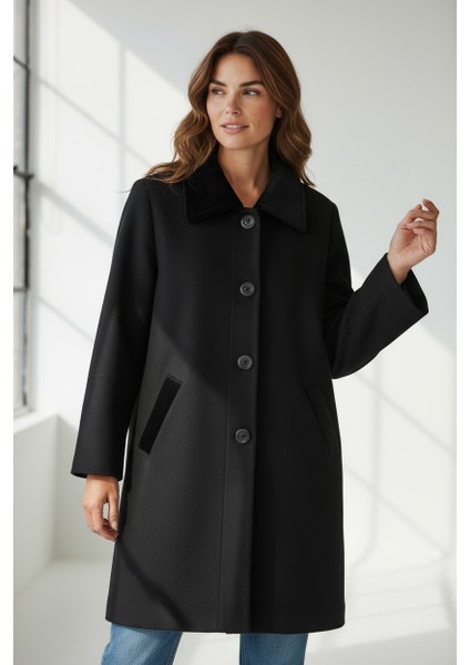 Düğmeli Yakası Kürklü Hırkası modelleri