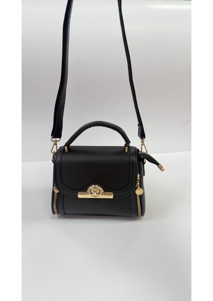 , Fermuar ve Kilit Detaylı , Şık ve Günlük ,kadın siyah El Çantası ve Bayan Çapraz Çantası modelleri