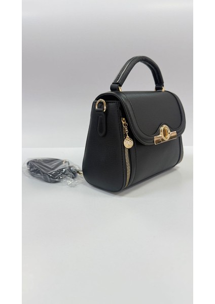 , Fermuar ve Kilit Detaylı , Şık ve Günlük ,kadın siyah El Çantası ve Bayan Çapraz Çantası fırsatları