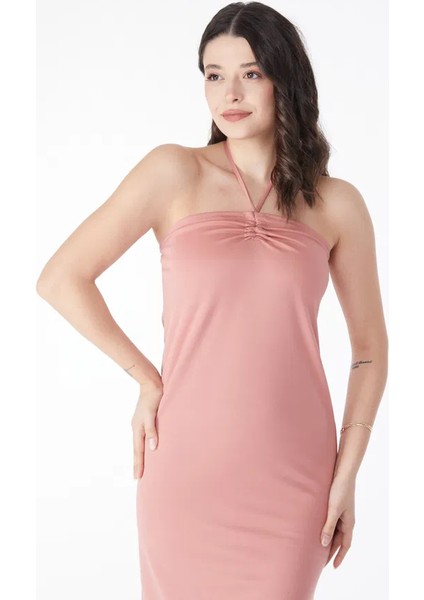 Bağcık Detaylı Abiye Elbise