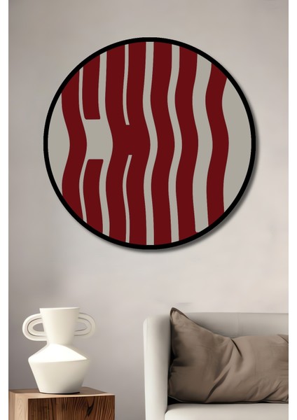 Çerçeve Görünümlü Chill Yazılı Dekoratif Ahşap Mdf Işyeri Duvar Tablo Yuvarlak Işyeri Duvar Tablo