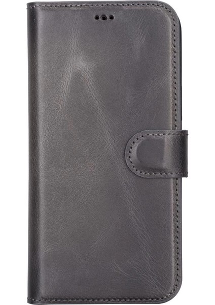 Apple iPhone 13 Pro Max Uyumlu Deri Cüzdanlı Kılıf Mwwn Tn1 Gri modelleri