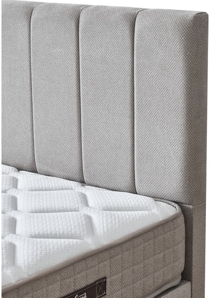 Manolya Çift Kişilik Full Ortopedik Antibakteriyel Yatak + Sandıklı Baza + Başlık 3 lü Set