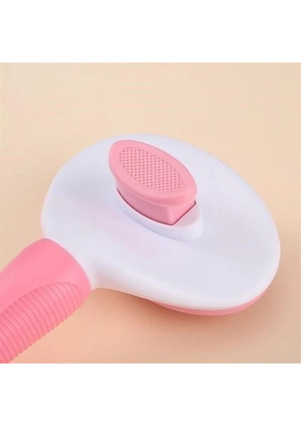 Buffer® Kedi Köpek Tüy Toplayıcı Kendini Temizleyebilen Ergonomik Saplı Evcil Hayvan Tarağı Pembe modelleri