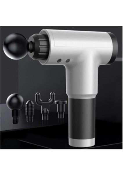 Masaj Tabancası Sporcu Masaj Aleti 4 Başlıklı Şarjlı Sıcak Tutan Relax Renk Seçilemez