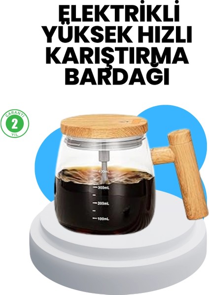 400 ml Şarjlı Karıştırıcı Bardak – Ip6 Su Geçirmez, Isıtma Altlıklı