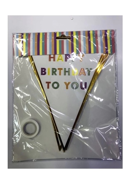 Happy Birthday To You Flama Bayrak Süsü modelleri