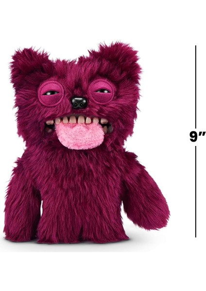 Kıllı Süper Yumuşak Zuru Fuggler Hairy Fuggs Peluş Oyuncak Sir Belch Hairy Tongue Red 22CM fiyatları