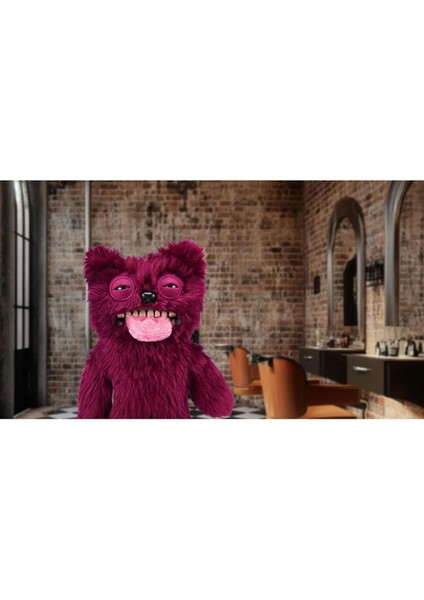Kıllı Süper Yumuşak Zuru Fuggler Hairy Fuggs Peluş Oyuncak Sir Belch Hairy Tongue Red 22CM modelleri