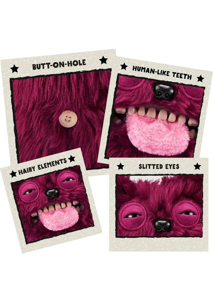 Kıllı Süper Yumuşak Zuru Fuggler Hairy Fuggs Peluş Oyuncak Sir Belch Hairy Tongue Red 22CM fırsatları