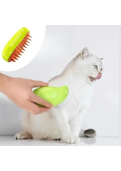 Buffer® Buharlı Yumuşak Silikon Uçlu Kedi & Köpek Tüy Tarama Tarağı Yıkama Fırçası