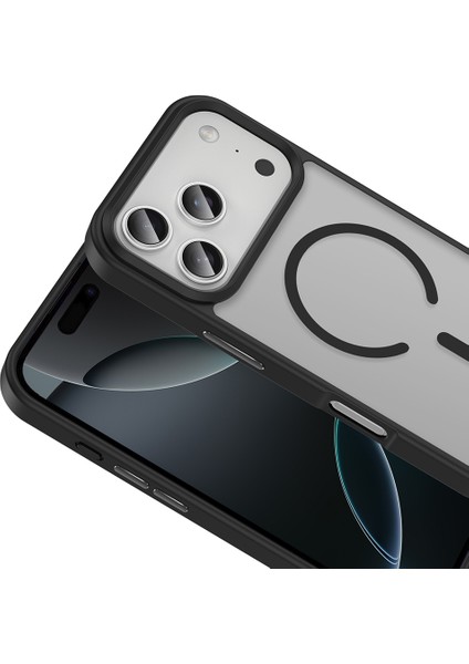 iPhone 17 Pro Kılıf M-safe Şarj Özellikli Mat Arka Yüzey Vendas Sio Kapak + Hayalet Cam Ekran Koruyucu fiyatları