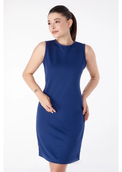 Bisiklet Yaka Kadın Mini Elbise