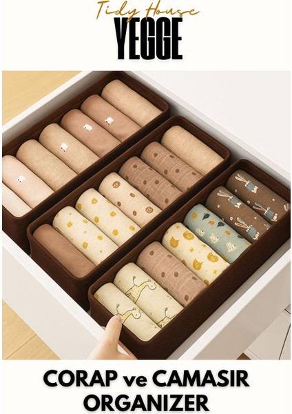 Çekmece ve Dolap Içi Düzenleyici, Raf Düzenleyici, Katlanabilir Çorap ve Çamaşır Organizer Kutu fırsatları