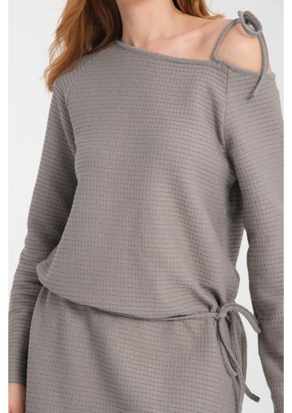 %100 Pamuk Diz Üstü Rahat Kesim Günlük Elbise