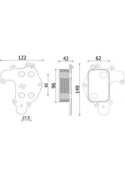 Mtxdpn Yağ Soğutucusu Esanjör Astra L 21 Corsa F-Combo E 19 CROSSLAND-GRANDLAND-108-208-301-308- 508- 2008-PARTNER-BERLINGO-C-ELYSEE-C2-C3-C4-DS3-PROACE 1.2 B-D-F12XHT Puretech