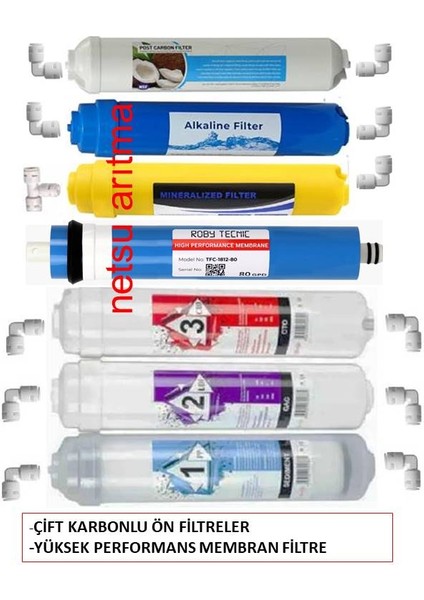 --Tüm kapalı kasa su arıtma cihazı filtresi,7 li filtre seti