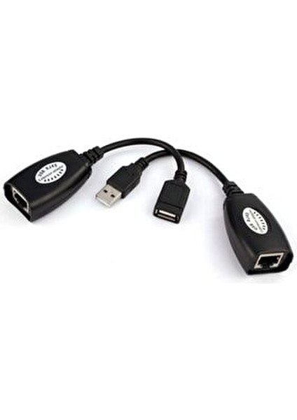 Rj45 Usb Ek Uzatıcı Cat5e 6 Kablosu 45 Metreye Kadar Uzaklıkta Kullanım İmkanı fırsatları