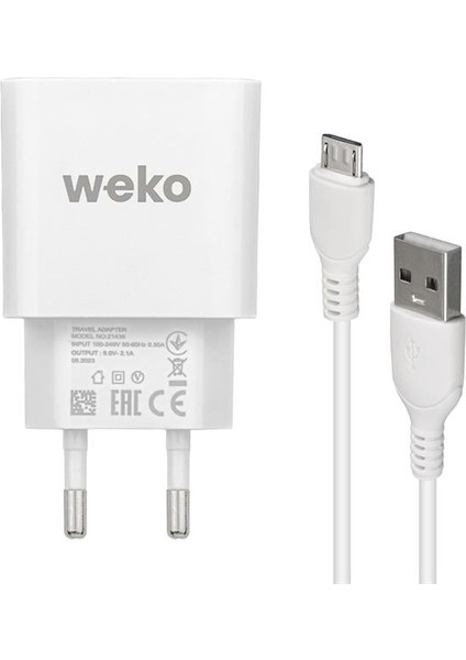 Weko Wk-21436 2.1 Amper Telefon Şarj Adaptörü + Micro Usb Kablo fiyatları