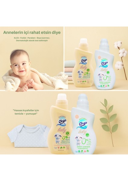 Bebek Hijyen Seti 3’lü | Bebek Çamaşır Temizleyici 1,05 L + Bebek Çamaşır Yumuşatıcı Pudra Kokulu 1,05 L + Bebek Leke Çıkarıcı 500 ml modelleri