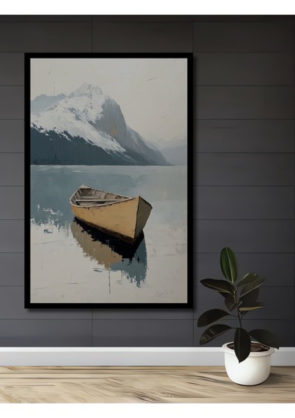 Çerçeve Görünümlü Dağların Sessizliği Dekoratif Ahşap Mdf Ev Duvar Tablo Dikdörtgen Ev Duvar Tablo