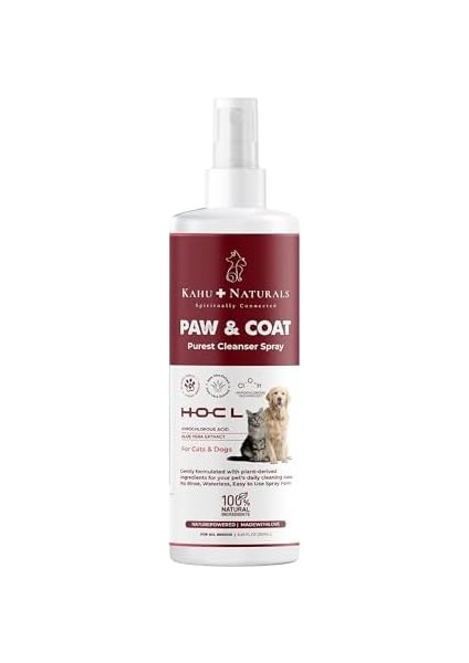 Kahu Naturals Paw&coat, Vücut ve Pati Temizleme SPREYI,%100 Doğal Günlük Temizlik ve Bakım, 250 ml fiyatları