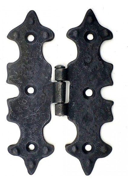 Antika Tarz Dekoratif Pirinç Lale Menteşe - 104X77 Mm, Oksit