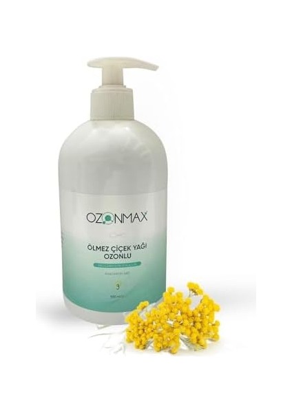 Ozonmax Ozonlu Ölmez Çiçek Yağı 500 ml (Kantaron)-Hassas Ciltlerde, Kuru Ciltlerde Destekleyici Olarak Kullanılabilir, Cildi Sakinleştirir, Cilt Bariyerini Güçlendirir. Her Cilt Tipine Uygundur. modelleri