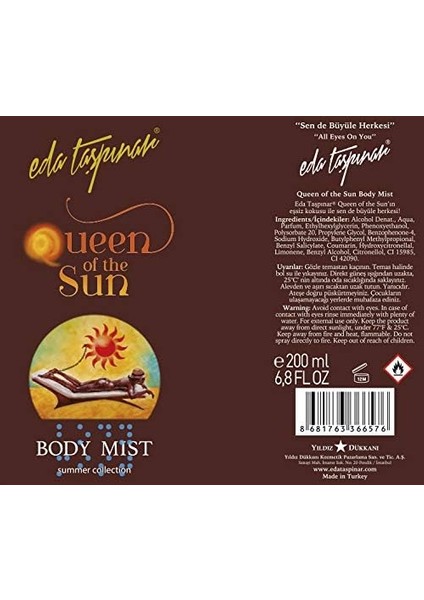 Eda Taşpınar Body Mıst Queen Of The Sun 200 ml